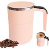 WIYETY Tazza da caffè elettrica auto-commovente: Self Stirring Cup in acciaio inox, tazza da caffè con indicatore di temperatura, tazza magnetica auto-commovente per caffè, tè, latte, rosa