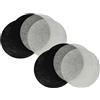 vhbw 4x filtro ai carboni attivi, 4x filtro antigrasso compatibile con Moulinex T-43, T-41, T-42 friggitrice - set da 8pz.