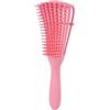 Hidyliu Spazzola Districante a 8 File Spazzola Massaggio Ergonomica per Capelli Ricci Design in Plastica Portatile 9,6x2,2 Pollici (Rosa)