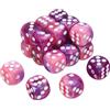QUARKZMAN 20Pcs Dadi Standard A 6 Facce 16mm Viola E Rosa/Bianco Punto
