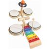 Banco Musicale in Legno da Tavolo Set di Percussioni con Xilofono Compatto