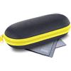 FEFI - Custodia rigida e leggera per occhiali, adatta per occhiali da sole e sportivi, giallo., L