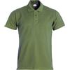 Clique Polo Piquet Mezza Manica. 3 Bottoni Tono su Tono Spacchetti Laterali. Bordo Manica ribattuto in Doppio ago (Verde Militare, 3XL)
