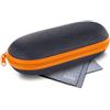 FEFI - Custodia rigida e leggera per occhiali, adatta per occhiali da sole e sportivi, Colore: arancione., L