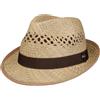 LIPODO Cappello di Paglia Trilby Donna Uomo Made in Italy Cappello Estivo Nastro in Gros-Grain Nero