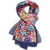GFM® Sciarpa da donna con stampa di gatti colorati - Sciarpa per tutte le stagioni (CTSCF-C), L