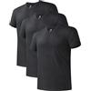 DAVID ARCHY Maglietta Intima da Uomo con Scollo a V in Fibra di bambù, Confezione da 3 Pezzi in Morbido Jersey Traspirante Nero