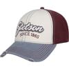Stetson Cappellino Tricolour Vintage Distressed Donna/Uomo - Curved Brim cap Berretto Baseball Fibbia in Metallo, con Visiera Estate/Inverno - Taglia Unica Bianco Crema