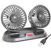 Phyachelo Ventilatore per Auto USB Un Doppia Testa Ventola Raffreddamento Automatica Portatile Raffreddamento Ventilatore Elettrico Un Grande Ventilatore Pieghevole Auto Uso Domestico