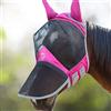 Harrison Howard CareMaster Pro - Maschera luminosa antimosche per cavalli, ampio spazio per gli occhi, naso lungo, copri orecchie, protezione UV per cavalli, rosa fenicottero, taglia L