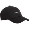 Tommy Jeans Uomo Cappellino Linear Logo con Chiusura a Strappo, Nero (Black), Taglia Unica