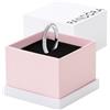 PANDORA ME Anello con texture in argento Sterling con zirconia cubica trasparente, 52