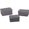 Vacchetti Giuseppe 1219220000 Scatola, Tessuto, Argento Grigio, Medio, 3 unità