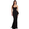 Dress the Population Maxi Abito Parigi Attillato Vestito per Occasioni Speciali Donna