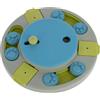 Kerbl Pet Giocattolo educativo e di riflessione Turnley, giocattolo intelligente, giocattolo snack, blu/verde, altezza 6 cm, Ø 27 cm, riempibile, plastica antibatterica, base antiscivolo