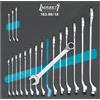 Hazet 163-99/18 Serie Di Chiavi Combinate A Forchetta/Ad Anello, Argento, Numero Utensili 18