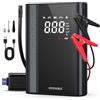 HYCHIKA BETTER TOOLS FOR BETTER LIFE HYCHIKA Avviatore Batteria Auto 1500A - Avviatore Emergenza con Compressore,Booster Avviamento Auto/Moto Portatile (Fino a Tutti i Benzina e 4L Diesel),Doppia USB,600 Lumen LED