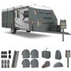 Favoto Copertura Camper Impermeabile Esterno - Telo Protettivo Per Roulotte Copri Veicolo Ricreativo 420D Oxford Tessuto Non Tessuto Traspirante Antivento Antipolvere UV 660x250x220cm
