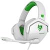 NUBWO Cuffie Gaming per PS4, PS5, PC, Xboxone, Cuffie con Microfono Over-Ear con Cancellazione del Rumore per Computer Portatili NS Games - Bianco/Verde