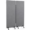 hjh OFFICE 891006 Divisori acustici mobile FLEXMIUT 177 x 60 cm, Set da 2 Pezzi, Schermo acustico, Tessuto Grigio Scuro