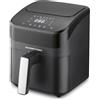 GOURMETmaxx Friggitrice digitale ad aria calda | 4L Airfryer con timer e touch screen | Friggitrice con funzioni e programmi versatili | Airfryer a risparmio energetico, quasi senza olio | Mini