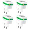NOUS A7Z Presa Intelligente ZigBee con Monitoraggio Energia, 16A, Controllo App & Voce, Timer e Programmi, Compatibile con Alexa, Google Home, Home Assistant, Tuya, Richiede Hub ZigBee, 4 Pack