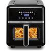 GOURMETmaxx Friggitrice ad aria calda - 5 litri | friggitrice con 6 funzioni, 8 programmi | mini forno - cibo basso contenuto di grassi per max. 4 persone | friggitrice ad aria calda con display a