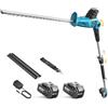 SEESII 20V Tagliasiepi Telescopico a Batteria, 50cm Lama, 2x4.0 Ah Batterie