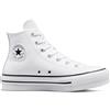 Converse A02486C Chuck Taylor all Star Eva Lift Platform Leather Uomo, White/Natural Ivory/Black EU 37