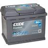 EXIDE Batteria 64, Ah 640, A/EN EA640 L 242mm B 175mm H 190mm Compatibilità con RENAULT Clio 3 Hatchback BR0/1, CR0/1 Clio 2 BB0/1/2, CB0/1/2, PEUGEOT 206 2 volumi/Coda spiovente 2A/C 207 WA, WC