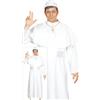 FIESTAS GUIRCA | Costume da Papa Adulto (52-54/L) - Cappa, Cintura, Solideo e Sottana - Costumi Religiosi per Halloween, Carnevale e Feste in Maschera - Ideale per Uomini - Bianco