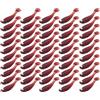 Generic 50 Pezzi Realistici Esche da Pesca a Coda di Paddle in Morbido Silicone Swimbait per i Pescatori Che Catturano Pesci 5x0,5 Cm