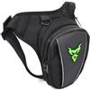 wanhaoaony Marsupio Gamba Moto Marsupio da moto impermeabile Borsa gamba a goccia casual esterno Zaino con cintura rigida for(Green)