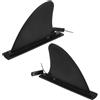 UKCOCO 2 Pezzi Pinna di Ricambio per Tavola da Surf e Kayak in PVC Nero Design Idrodinamico e Facile Installazione per Fiumi e Avventure Acquatiche