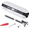 FISCHER 50375 - Compressore elettrico a batteria, 10,3 bar, power bank e torcia, per bicicletta, auto, moto, ecc