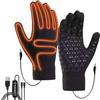 Generico Guanti Riscaldati per Uomo 3 Livelli Di Calore Muffole Antiscivolo