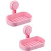 TAILI Portasapone a Ventosa, Senza Trapano, Max 3 kg, 2 Pezzi Rosa