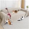 Loiion Protezione Divano Graffi Gatto, Impermeabile Divano Copertura, Copridivano Mobili Protector, Copridivani Impermeabile Resistente Alle Macchie E Ai Graffi per Cani e Gatti, Cachi, 300x180cm