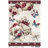 Carta di riso Velvet garden Bohemian Burgundy