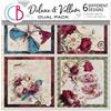 Deluxe & Vellum Dual Pack Bohemian Burgundy cm 15 x 15