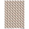 Carta di riso A3 Poetic pattern Bohemian Burgundy