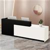 CCUKTFN Bancone Reception, Banco Reception con Cassetto e Ripiani Aperti, Banconi Reception da 100-180 cm, Moderno per Ufficio, Adatto per Saloni, Yffici, Hall, Negozi al Ddettaglio