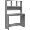 vidaXL Bureau met schappen 102x45x148 cm bewerkt hout grijs sonoma