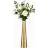 lvifloae Vaso Alto da Terra in Oro a Forma Conica Vaso in Metallo Decorazione Portafiore Rosa Tazza Soggiorno Studio Artigianale per Decorazioni Centrotavola Tavolo di Nozze,