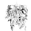vidaXL Lampadario da Soffitto Foglie e Paillette 21,5 x 30 cm Argento