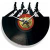 DISCOCLOCK - Orologio Abbey Road su disco in Vinile 100% Riciclato. Idea Regalo per tutti i fan. Orologio Silenzioso, Facile da Appendere, 30cm, nero (Quadrante standard)