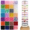 HOLDLEAF 1640 pcs Perline Colorate 6mm,Rotondi Perle per Creazione di Gioielli, Collane, Bracciali e Artigianato con 1 Rotoli di Cordino Elastico