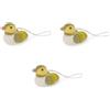 Én Gry & Sif Fatto a mano e certificato Fairtrade | Gry & Sif | Elegante design danese x artigiani nepalesi | Ciondoli - Mini uccelli in feltro per decorazione soggiorno | Verde/Bianco | Set da 3
