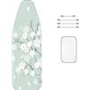 WTAIS Cotone - Copriasse da Stiro, 160x60cm, Misura Extra-Large Pink Flower Spessore A 2 Strati - ASSE Stiro Coperture, con Rete Isolante E Chiusure