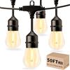Svater Catena Luminosa Esterno 14m LED 2700K, Luci da Esterno Giardino con E27/S14 1W LED, IP65 Impermeabile, Collegabile Regolabile (Dimmer Non Incluso) per Balcone Terrazzo Matrimonio Barbecue